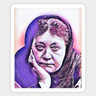 Helena Blavatsky Pink Portrait | Helena Blavatsky Artwork 7 Magnet